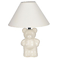 Ceramic Teddy Bear Lamp - Ivory