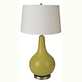 28" Ceramic Table Lamp - Apple Green