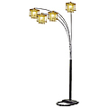 5 Arms Arch Floor Lamp  - Black