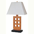30" Wooden Table Lamp - Oak