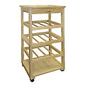 Wooden Wine Rack with Wheels