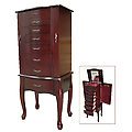 Cherry Wood Jewelry Armoire - 39"