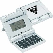 Premium Tri-Fold Robotic Calculator w/Clock