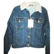 Junior Jean Jacket with Fuzzy Lining