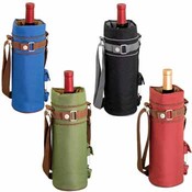 Insulated Canvas Fashion Wine Sack w/Corkscrew