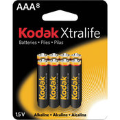 Kodak Xtralife Alkaline Battery AAA 8 Pack