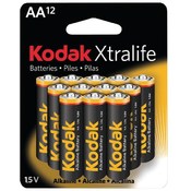 Kodak Xtralife Alkaline Battery AA  12 Pack