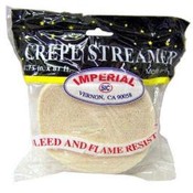Imperial White Crepe Party Streamers
