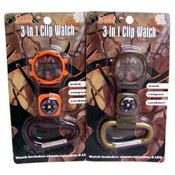 Guns &amp; Arrows 3 In 1 Carabiner Clip Watch