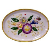 Department 56 Bee Print Oval Platter