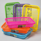 Slotted Basket With Flower Design