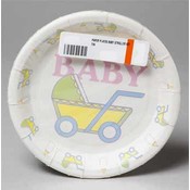 7" Paper Plates - Baby Stroller