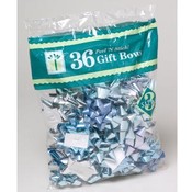 Christmas Bows 36 Pack, Blues and Silvers