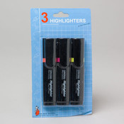 Highlighter With Clip 3 Pack