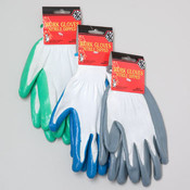 Work Gloves, Nitrile Dipped Cotton