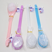 Bath Brush On Long Plastic Handle