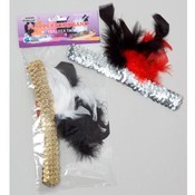Flapper Headband With Feathers