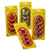 Coaster Round Foam Harvest 8pc