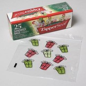Christmas Print Sandwich Bags