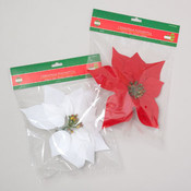 Poinsettia Head Clip-On Ornament