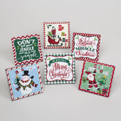 Red Velvet Bow With Green Glitter Holly Print
