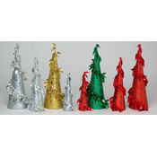 Set of 3 Sequin Christmas Tree Decor