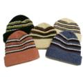 Ladies Chenille Stripe Cuff Hats