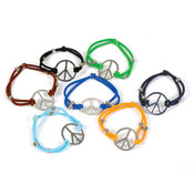 7" Elastic Metal Peace Bracelet