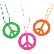 2.75" Peace Sign Necklace
