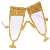 Glitter Gold Champagne Sunglasses