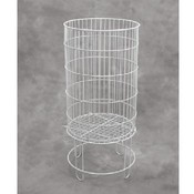 (white) Wire Round Dump Bin - 15" Dia.