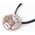16" Cord Pendant Multi-Motif Cord Necklace