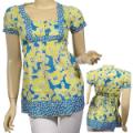 Ladies Fashion U-Neck Clean Finish Faced Top