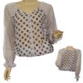 Ladies Fashion Sheer Long Sleeve Top