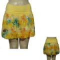 Ladies Fashion Fold Over Waist Mini Bubble Skirt