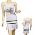 Ladies Round Neck Sleeveless Mini Dress