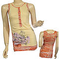 Ladies Fashion Round Basic Neck Sleeveless Top