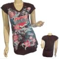 Ladies Fashion Casual V-Neck Tee