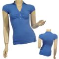 Ladies Fashion V-Neck Windsor Collar Top