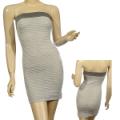 Ladies Fashion Knit Pencil Straight Wrinkled Dress