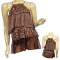 Ladies Fashion Sheer Spaghetti String Top W/Layers
