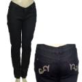 Ladies Fashion Round Pocket Skinny Jeans