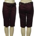Ladies Fashion Capri Pants With Decorative Belt