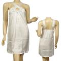 Ladies Satin A-Line Halter Style Keyhole Dress
