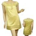 Ladies Fashion Satin Scoop Neck Mini Dress