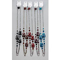 Ladies 39" Hp Acrylic Square Link Necklace Set