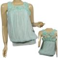 Charlotte Russe Ladies Sleeveless Flower Tie Top