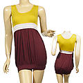 Ladies Sleeveless Fitted Dress W/Elasticized Waist