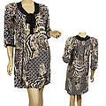 Ladies Long Sleeve Oval Neck Loose Fit Dress