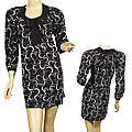Ladies Long Sleeve Oval Neck Loose Fit Dress